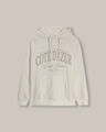 Hoodie Relaxed Estampada,BLANCO